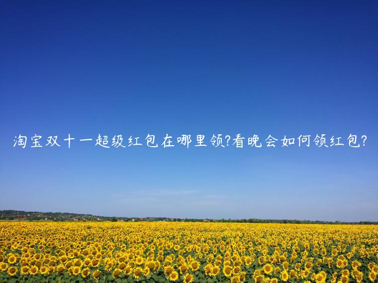 淘寶雙十一超級(jí)紅包在哪里領(lǐng)?看晚會(huì)如何領(lǐng)紅包?